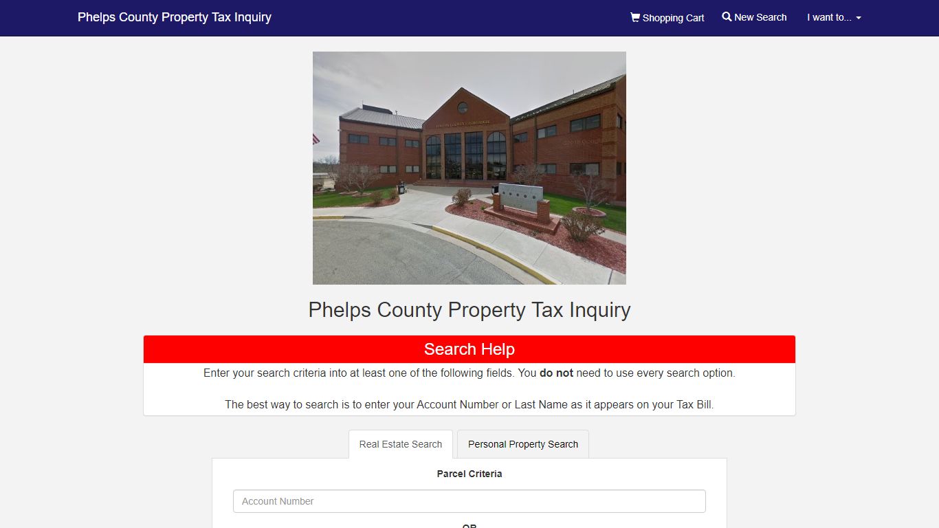 Phelps County Property Tax Inquiry